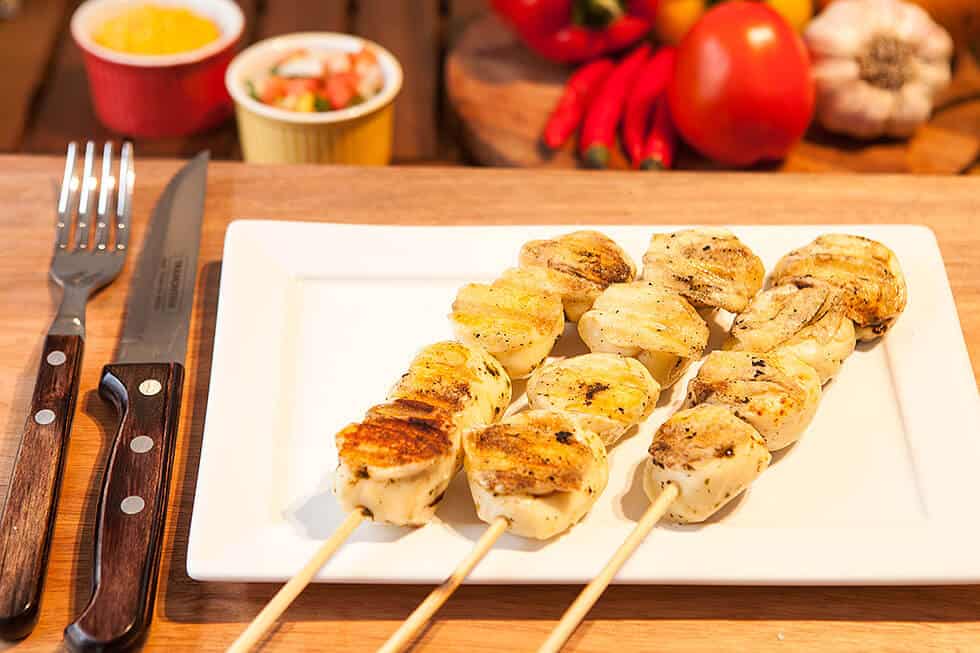 Espetinho de Queijo Mussarela